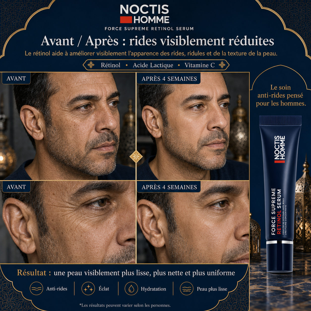 NOCTIS HOMME™ | Soin anti-rides pour hommes