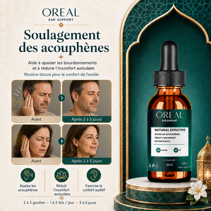 OREAL™ | Soutien auriculaire naturel contre les acouphènes 👂