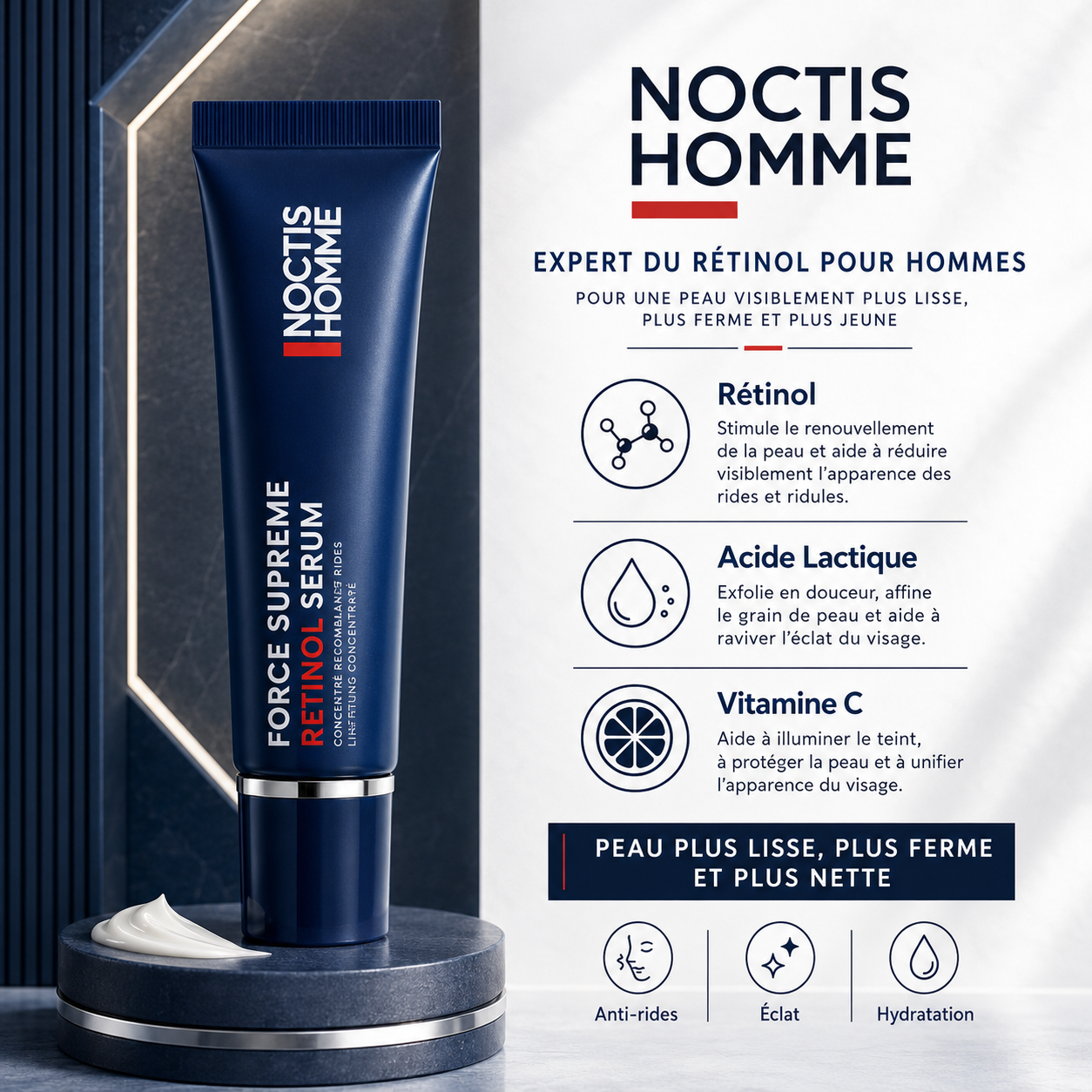 NOCTIS HOMME™ | Soin anti-rides pour hommes
