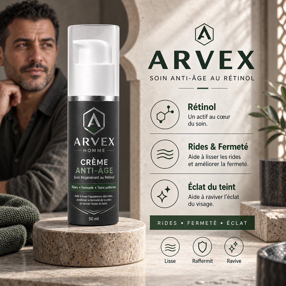 ARVEX HOMME™ | Crème Anti-Âge au Rétinol