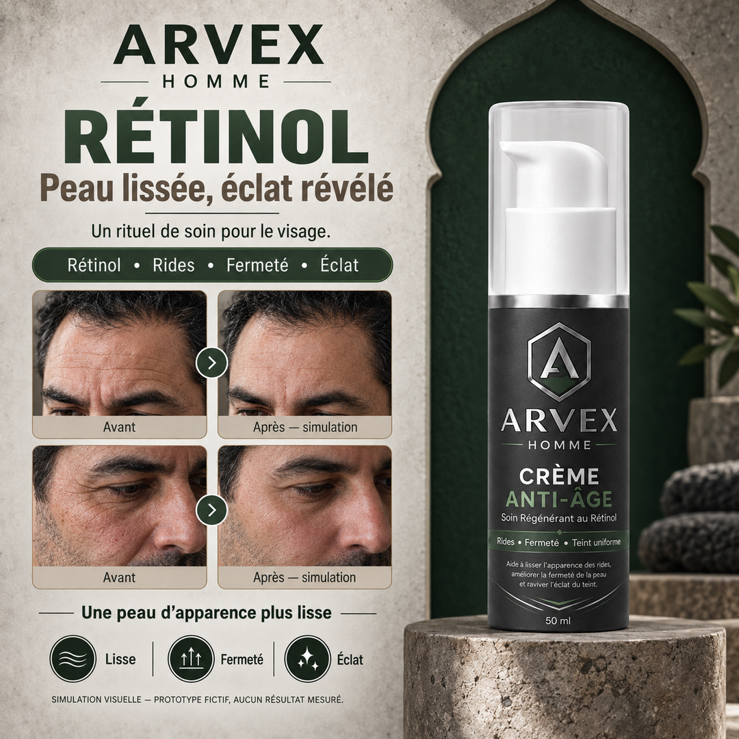 ARVEX HOMME™ | Crème Anti-Âge au Rétinol