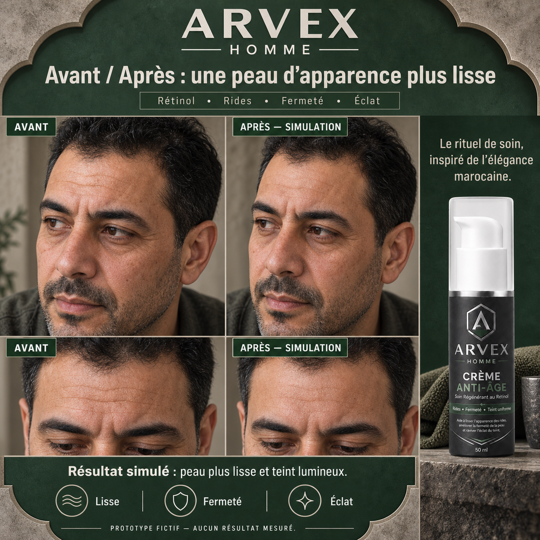 ARVEX HOMME™ | Crème Anti-Âge au Rétinol