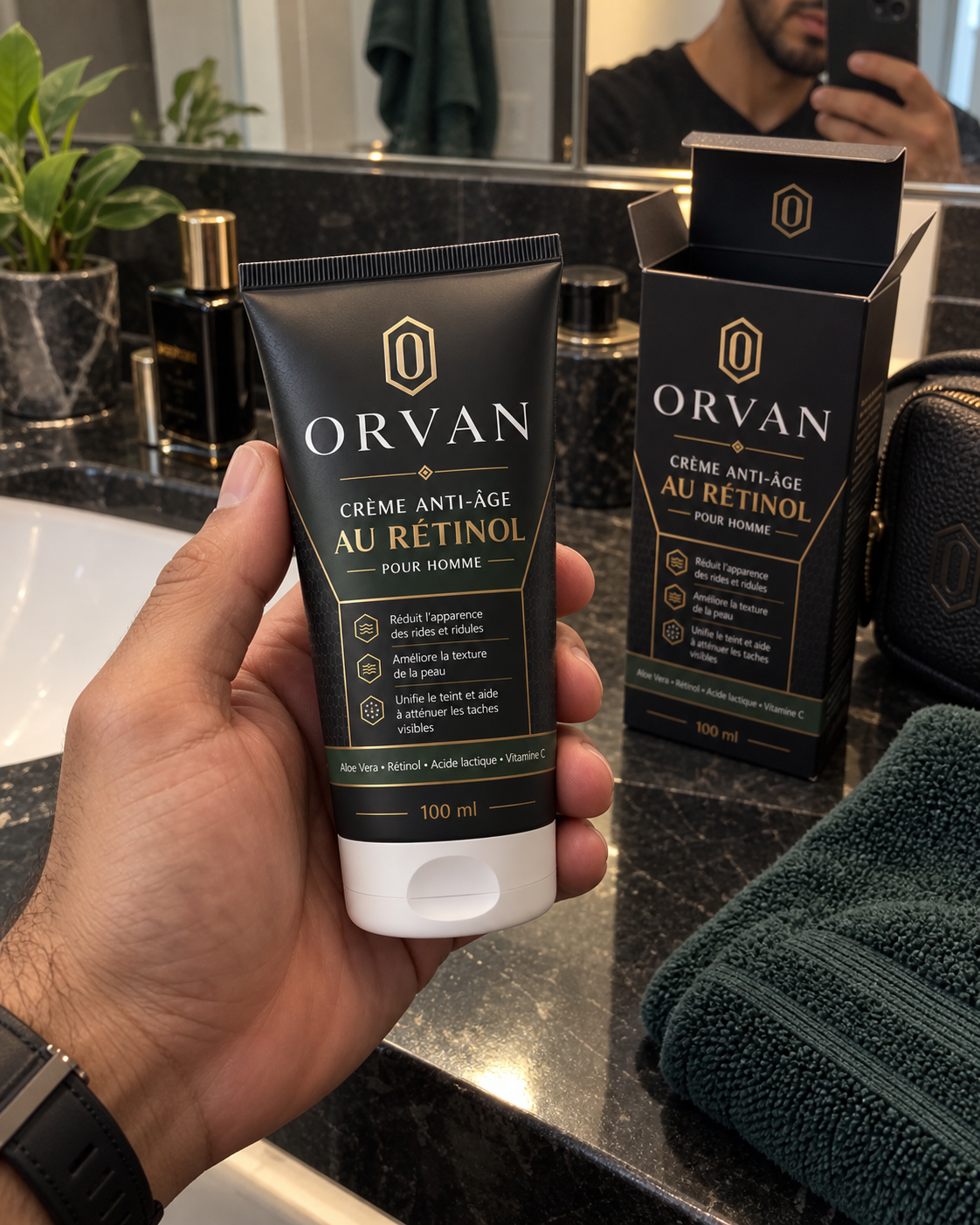 ORVAN dans une routine de soin masculine