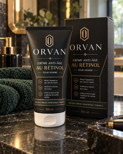 ORVAN crème anti-âge au rétinol avec son étui